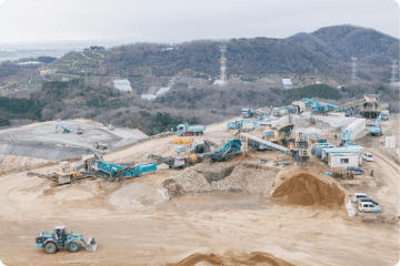 1日約700tを扱う「砕石プラント」